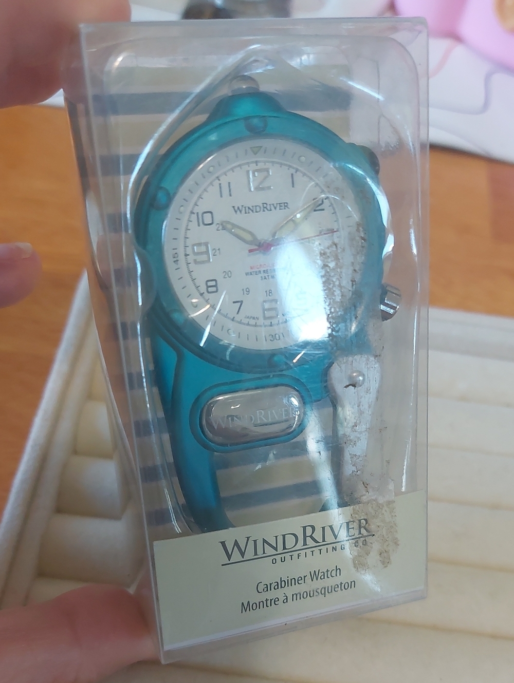WINDRIVER Outfitting Carabiner Clip-On Watch - NIB Metallic Teal